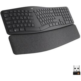 Logitech ERGO K860 - Clavier - sans fil - 2.4 GHz, Bluetooth 5.0 - AZERTY - Français - graphite