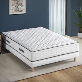 DEKO DREAM ENSEMBLE MATELAS + SOMMIER 140 X 190 - RESSORTS - 24 CM - 5 ZONES - EQUILIBRE - DETENTE