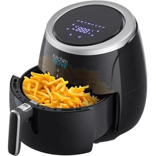 Friteuse électrique sans Huile, friteuse à air Chaud 5L grande capacité STORM 2000W Cuisson rapide écran Tactile LCD Multifonction avec 8 programmes, Recette