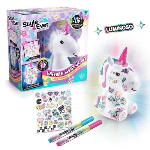 Canal Toys Style 4 Ever - Licorne Y2k Diy Lumineuse A Décorer - Edition Collector - Loisirs Créatifs Pour Enfant - Ofg 293