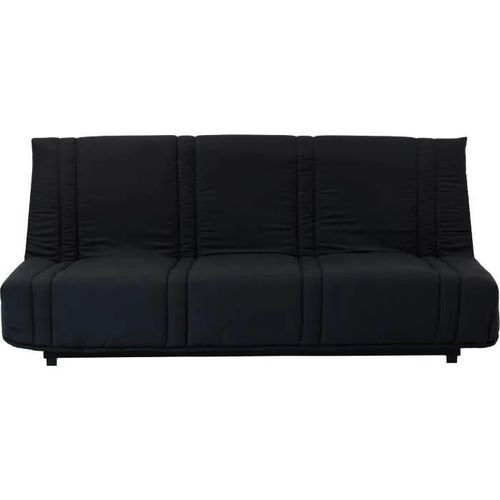 Banquette Clic Clac 3 Places - Tissu Noir - Style Contemporain - L 193 X P 92 Cm