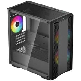DeepCool Cc360 A-RGB Bk ATX R-cc360-bkapm3-g-1 CC360 ARGo - Boîtier mini tour - Noir - RGB - Verre Trempé