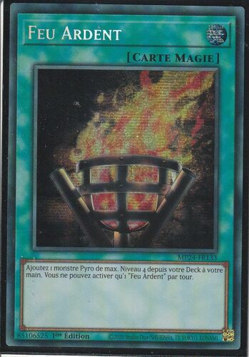 Carte Yu-Gi-Oh - Feu Ardent - Mp24-Fr133 - Prismatic Secrète-Rare
