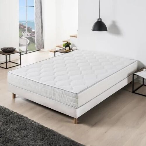 Ensemble matelas sommier HYVYYS 140 x 190 - Ferme - 23 cm - 550 ressorts - DEKO DREAM