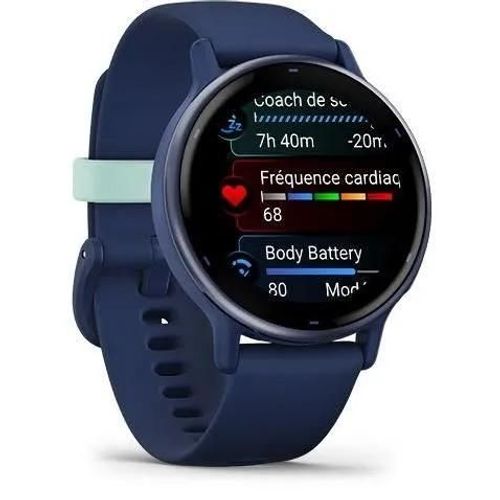 Montre Connectée Gps Garmin Vivoactive 5 - Bleu Marine Avec Bracelet Silicone Bleu Marine