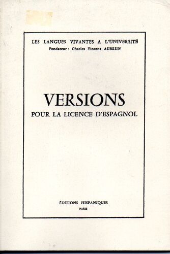 Versions Pour La Licence D'espagnol