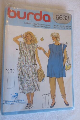 Patron Couture Burda Robe De Grossesse Vintage 6633