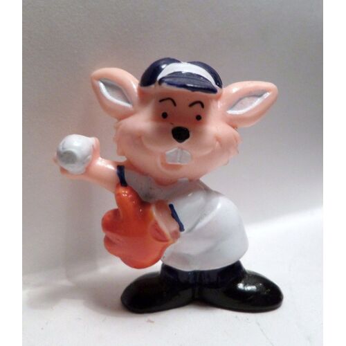 Figurine Les Animaux Sportifs De La Ferme - Joe Le Lapin - Baseball - 1990