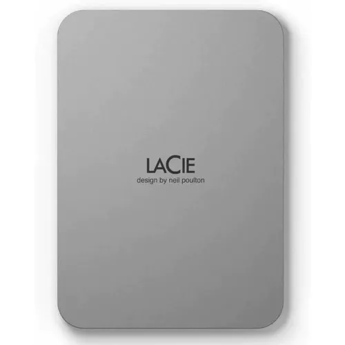 LaCie Mobile Drive STLP2000400 - Disque dur - 2 To - externe (portable) - USB 3.2 Gen 1 (USB-C connecteur) - lune argentée - avec 3 ans de Seagate Rescue Data Recovery