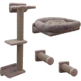 Mur D'escalade Pour Chats - Kerbl - Monte Alpi - 8 Pieces - Gris - Tour D'escalade