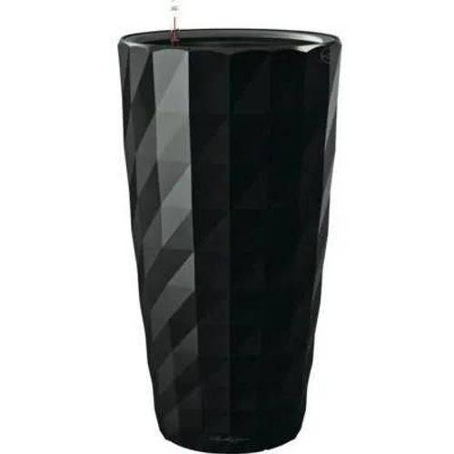 Pot De Fleur Lechuza Diamante Premium - Kit Complet, Noir Brillant