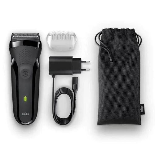 Rasoir Électrique Braun Series 3 301s - Sans Fil - Avec Étui - Noir