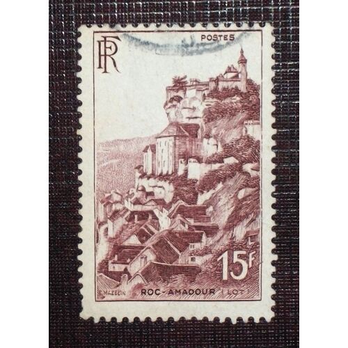 France N° 763 Oblitéré De 1946 - 15f Brun-Lilas « Rocamadour »