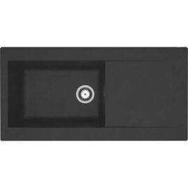 Evier a encastrer en résine 1000 x 500 mm 1 grande cuve - Noir - STRADOUR Lierra - Fabrication française