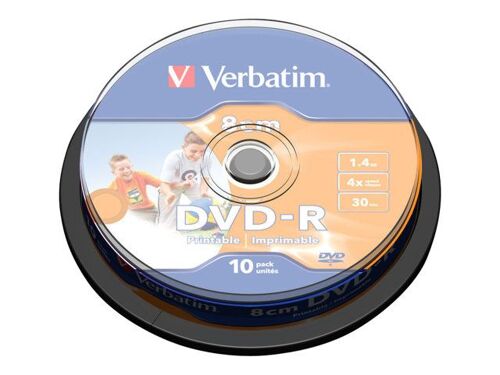 Verbatim - 10 x DVD-R (8cm) 4x - surface imprimable