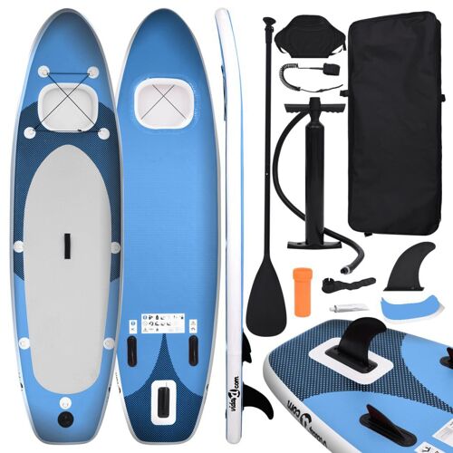 Ensemble De Planche Sup Gonflable Bleu 360x81x10 Cm Vidaxl Vidaxl