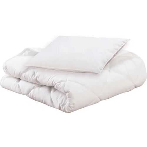 Pack Bio Couette + Oreiller 100x140 Cm / 40x60 Cm Blanc - Domiva