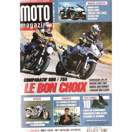 Moto Magazine  180 Kawa Zx7-R Honda 600 Hornet Honda 1100 Cbr Yam Fzs 600 Harley 1130 V-Rod