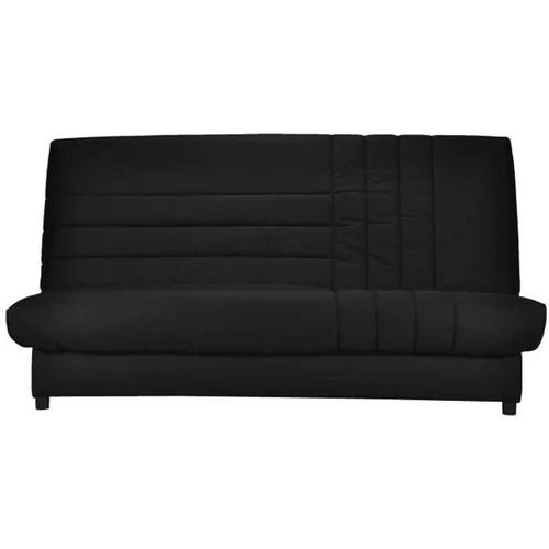 Comfort Bultex Banquette Clic-Clac 3 Places -Tissu Noir - Made In France - L 192 X P 95 Cm - Beija