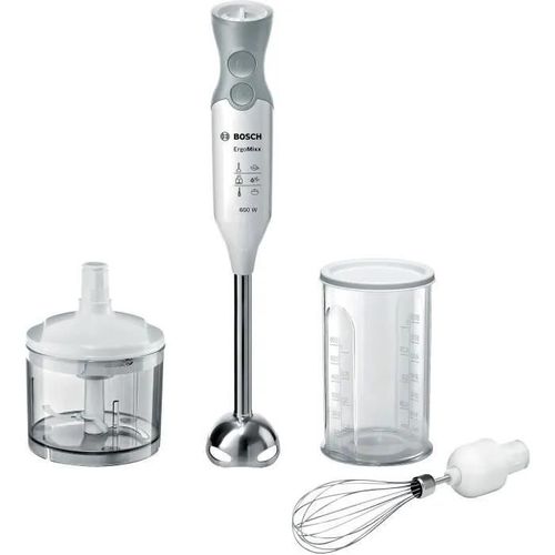 Bosch ErgoMixx MSM66150 - Mixeur à main - 600 Watt - blanc/gris