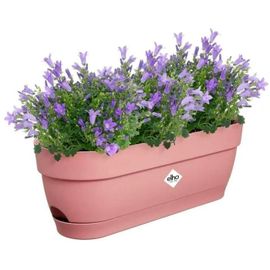 Pot De Fleurs Rond Loft Urban - Plastique - Percé - Réservoir - Avec Roulettes - Ø50 - Rose Poudré
