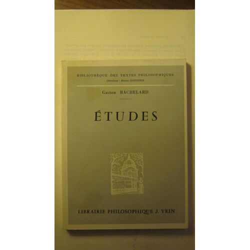 Etudes. Présentation De Georges Canguilhem.