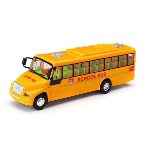 Mini Bus De Police En Alliage + Voiture En Plastique, Avec Musique Légère, Modèle De Jouet, Cadeaux Pour Enfants, 1:48