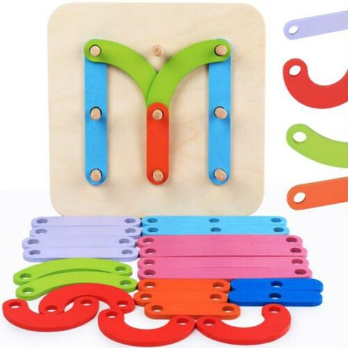 Ensemble de jouets Montessori en bois pour bébés, bricolage, Puzzle de Construction de lettres et de chiffres, jouet à empiler, jeu de tri de couleurs pour enfants, apprentissage