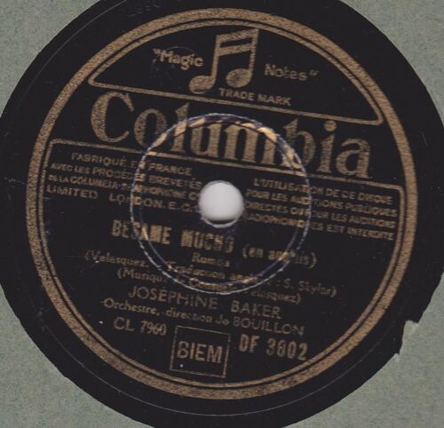 25 Cm 78 Trs Besame Mucho / Brazil