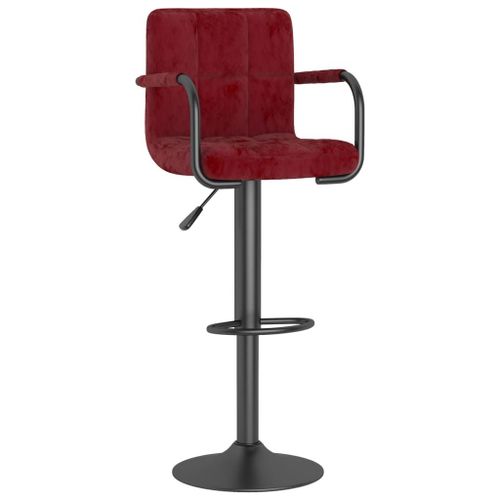 Vidaxl Tabouret De Bar Rouge Bordeaux Velours