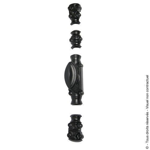 Fausse crémone décorative RY16D - pour menuiserie bois - noir JARDINIER MASSARD