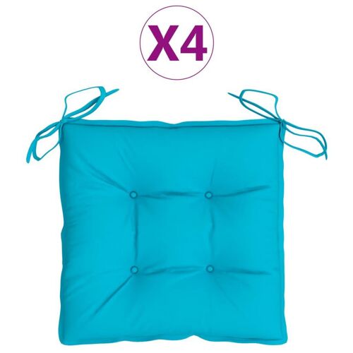 Coussins De Chaise 4 Pcs Turquoise 40x40x7 Cm Tissu Vidaxl Vidaxl