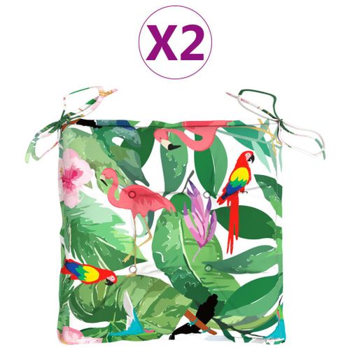 Coussins De Chaise 2 Pcs Multicolore 50x50x7 Cm Tissu Vidaxl Vidaxl