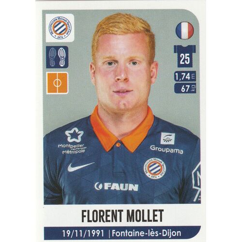 N° 311 - Stickers Image Vignette - Panini - Foot 2020 / 2021 - Florent Mollet - Monptellier Herault - Football Ligue 1