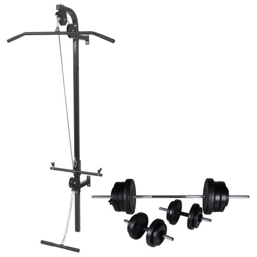 Tour De Musculation Murale Avec Jeu D'haltères Et Poids 60,5 Kg Vidaxl Vidaxl