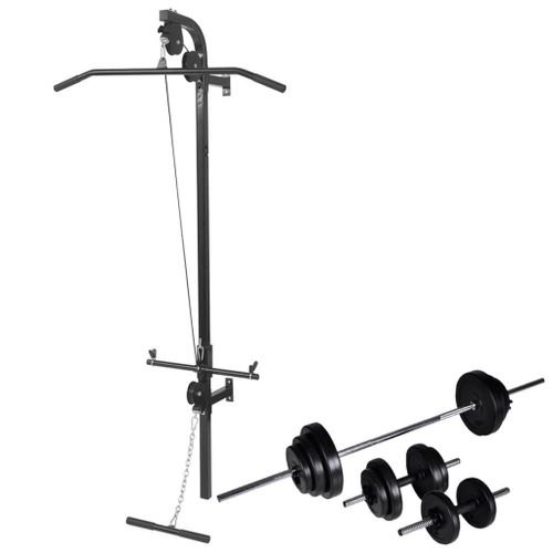 Tour De Musculation Murale Avec Jeu D'haltères Et Poids 30,5 Kg Vidaxl Vidaxl