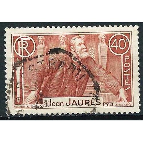France 1936, Bel Exemplaire Yv. 318 - 22ème Anniversaire De La Mort De Jean Jaurès, Oblitéré, Tbe