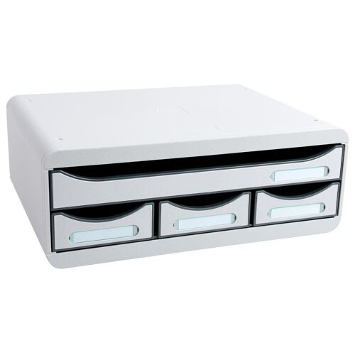 Set de tiroirs de bureau Toolbox 4 tiroirs Gris clair Exacompta