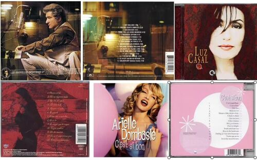 Lot 5 Cd: Eddy Mitchell, Luz Casal, Arielle Dombasle, Zazie, Pauline Ester - Tbe Des Cd, Boitiers Bon État Sauf "Zazie" (Fendu )