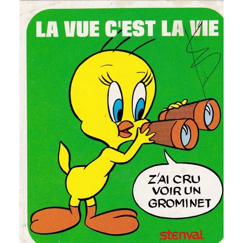 Titi Et Grominet Autocollant Adhèsif N° 12 Boom Stenval La Vue C'est La Vie 