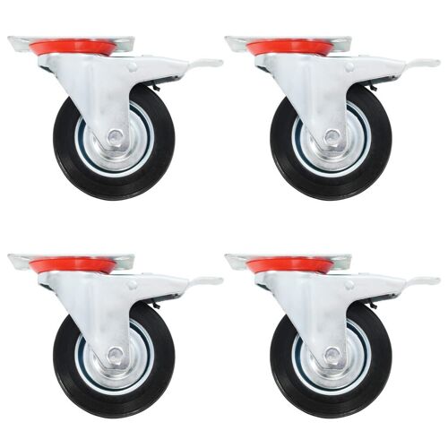 12 pcs Roulettes pivotantes 100 mm vidaXL vidaXL