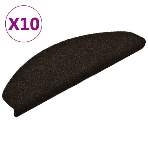 Tapis autoadhésifs de marches 10pcs Marron 65x21x4cm Aiguilleté vidaXL vidaXL