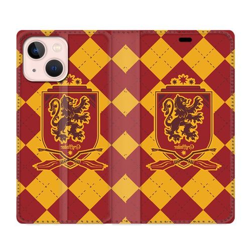 Housse Cuir Portefeuille Pour Iphone 13 Mini Wb License Harry Potter Griffindor