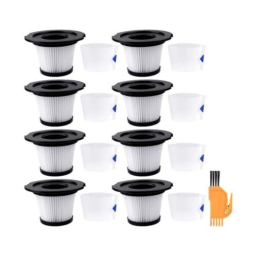 Lot de 8 filtres et filtres HEPA de remplacement pour aspirateur MOOSOO K17 sans fil, avec brosse de nettoyage