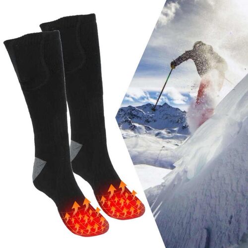 Chaussettes Thermiques Noires, 1 Paire, Chauffe Pieds ?lectrique, Rechargeable Par Usb, 3 Commandes De Temp¿¿rature, Lavables, Pour L'Hiver 9109-May14A00043