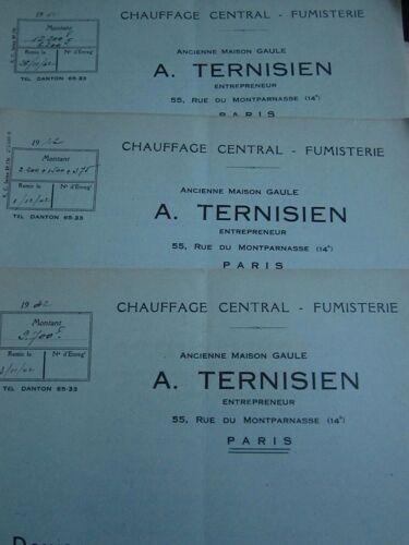 3 Devis : A. Ternisien, Ancienne Maison Gaule, 1942