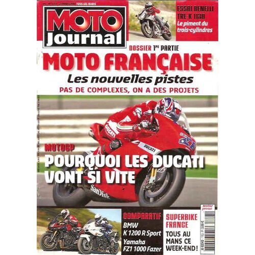 Moto Journal 1753 Bmw K1200 R Sport Abs Yamaha Fz1 Fazer 1000 Abs En Full  Benelli Tre-K 1130