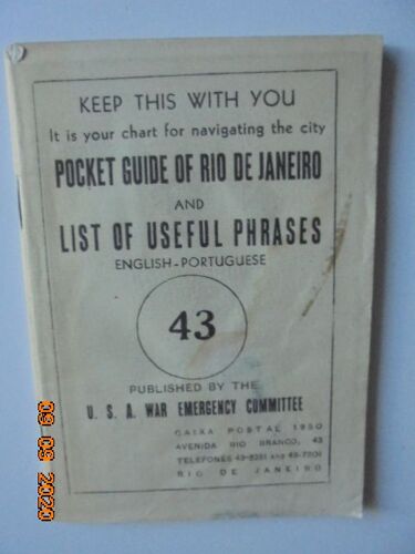 Pocket Guide Of Rio De Janeiro And List Of Useful Phrases English-Portuguese