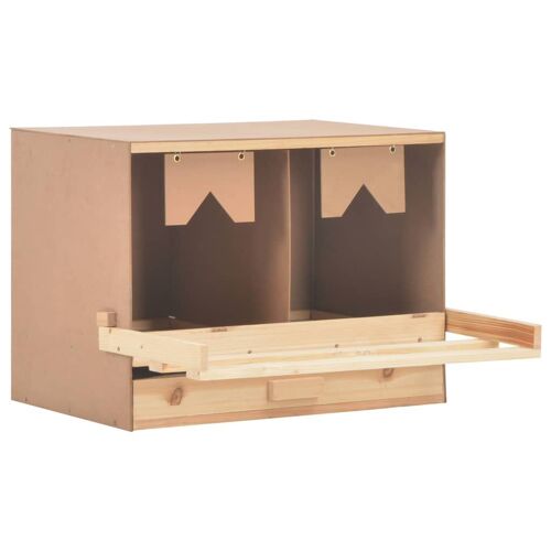 Vidaxl Pondoir 2 Compartiments 63x40x45 Cm Bois De Pin Massif