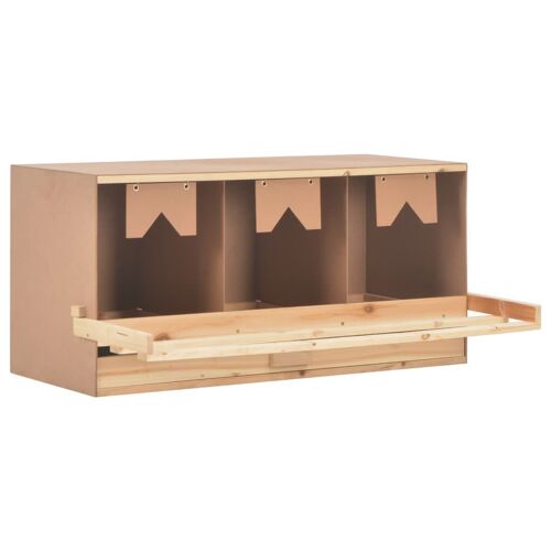 Vidaxl Pondoir 3 Compartiments 96x40x45 Cm Bois De Pin Massif